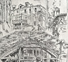 Ponte Del Piovan Etching Print 1922 James McNeill Whistler 6th State Art SmDwC3 - £23.97 GBP