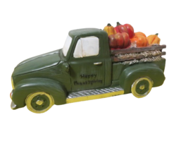 Rustic Resin Farm Truck Pumpkin Filled Harvest Fall Thanksgiving 10&quot;L x 5&quot;T - £13.29 GBP