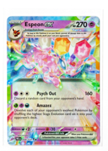 Pokémon TCG Espeon EX 34/131 Double Rare Holo Prismatic Evolutions Pack ... - $4.95