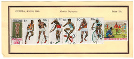 GUINEA 1969 VF Precancel Stamps Hinged on list Scott #522-8 Mexico Olympics - $1.09