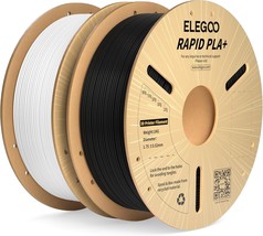 Elegoo Rapid Pla Plus Filament 1.75Mm Black &amp; White 2Kg, Pla+ 3D Printer... - $43.92
