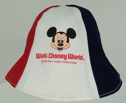 1978 Walt Disney Disney Six Panel Red White &amp; Blue Hat - £14.63 GBP