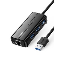 UGREEN USB 3.0 Hub Ethernet Adapter 10 100 1000 Gigabit Network Converter with 3 - £30.36 GBP