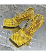 Zapatos De Vestir Para Mujer Sandalia Tacón ConCordones Punta Cuadrada A... - £30.34 GBP