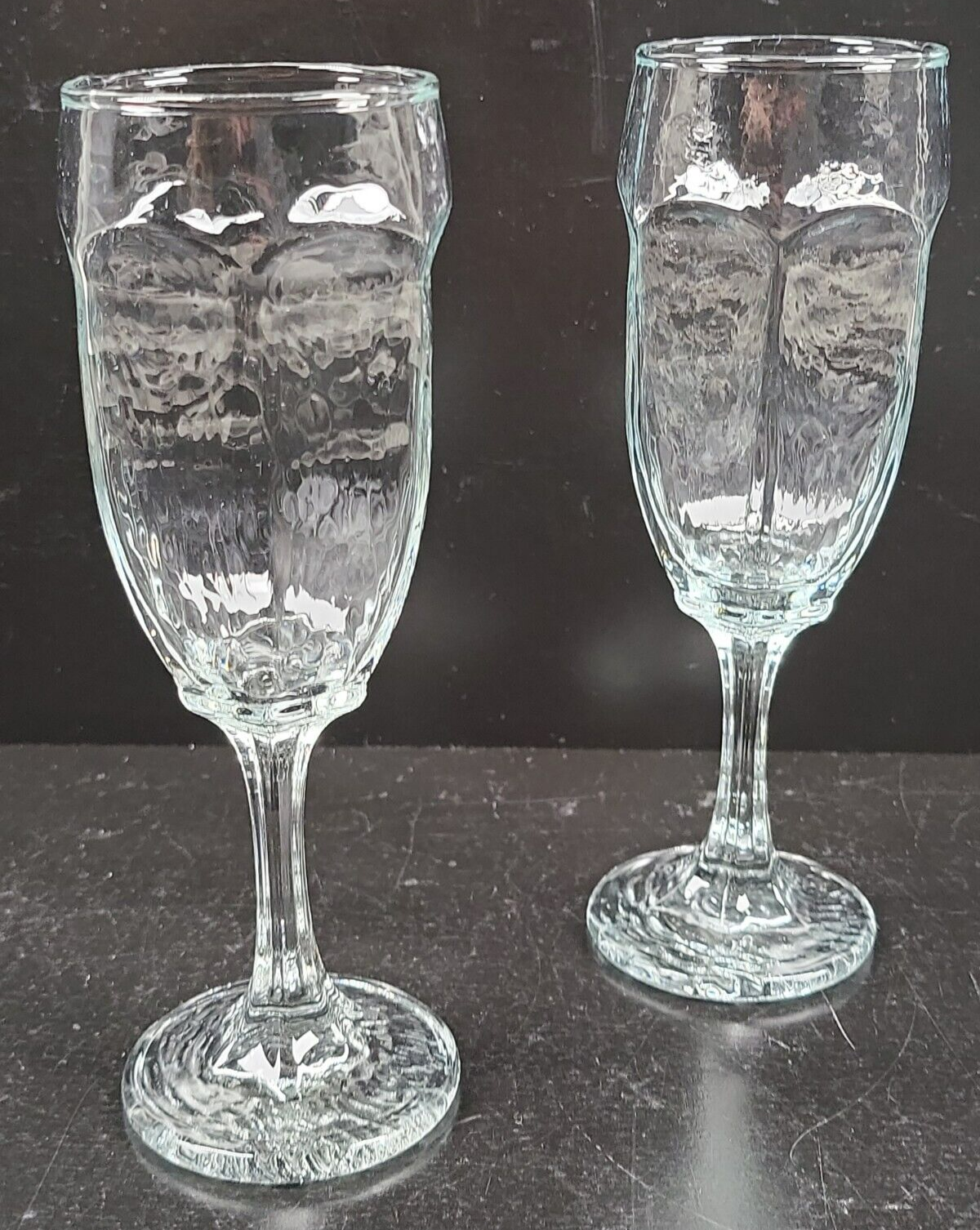 (2) Libbey Chivalry Clear Whiskey Sour Glasses Set Textured Rock Sharpe ... - $29.67