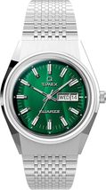 Authentic Q Timex Reissue Falcon Eye 38 MM Stainless Steel Green Watch T... - $115.99