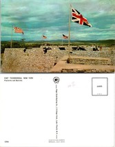 New York(NY) Fort Ticonderoga Platforms Bastions Canons People Vintage Postcard - £7.51 GBP