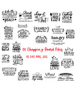 SVG Chopping Board Quotes Bundle: 20 Kitchen Designs for Crafting - €2,62 EUR