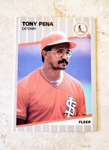 1989 Fleer St. Louis Cardinals Baseball Card #460 Tony Pena - $3.00