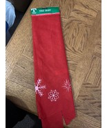 Christmas Tree Skirt Snowflake And Snowman - $15.05