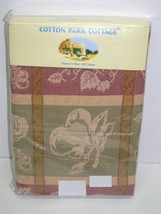 Cotton Park Cottage Tablecloth Harvest Fruits 70&quot; Round New Home - £25.55 GBP
