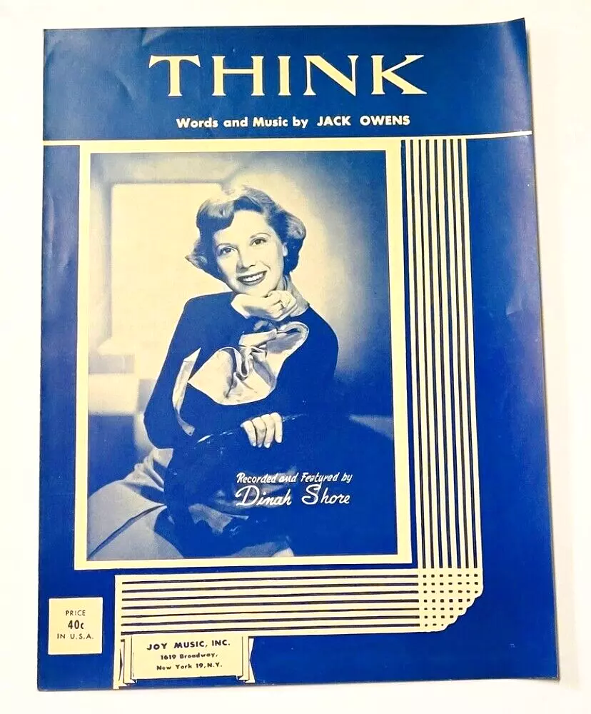 Why Don&#39;t You Fall In Love With Me Dinah Shore Sheet Music 1952 - $7.95