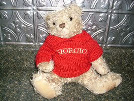 Giorgio Beverly Hills Collectors Teddy Bear Stuffed Animal Brown Plush 1995 Rare - £7.14 GBP