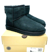 Ugg Classic Mini II Ankle Boots - Shearling Leather Black, US 6M - £68.04 GBP