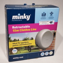Minky Homecare 15m / 49 ft Retractable Single Reel Outdoor Washing Clothes Line - £11.95 GBP