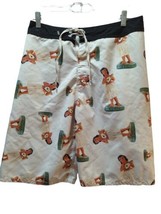 Vans Mens 30 swim trunks board shorts Aloha Hawaiian hula girls beige black - $17.66