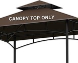 Aonear 5&#39;X8&#39; Outdoor Bbq Tent Roof Cover Double Tiered Outdoor Grill She... - £39.79 GBP