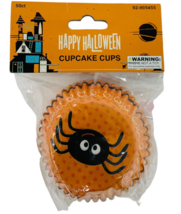 Happy Halloween Cupcake Cups 50 Count Orange - £2.97 GBP