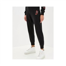 Juicy Couture women&#39;s pitch juicy fleece track jogger pants in Black - size S - £33.29 GBP