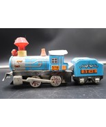 Vtg Tin Toy Model Old Train Locomotive &amp; Tender Friction Powered China 5... - €64,83 EUR