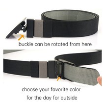 Extra Long Reversible Webbing Belt for Men Dual Color Strap with Rotate ... - £16.51 GBP