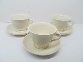 Wedgwood Etruria And Barlaston Queens Shape  3 Cream Coffee Tea Cups W/S... - £22.82 GBP
