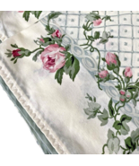 Floral Pillowcases Vintage Pair Set 2 Roses Trellis Beige Pink Green Wes... - $39.73
