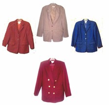 Talbots Wool Blazer Suit Jackets in Blue, Red, Maroon &amp; Camel Beige Sizes 6- 8  - £30.95 GBP+