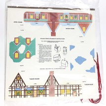 Vintage Christmas Houses Paper Ornament Craft Kit Tudor Brick Current CO... - $391.06 MXN