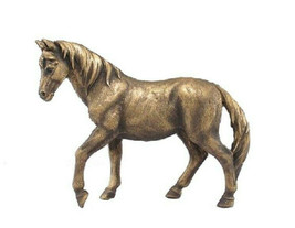 Horse Walking Figurine Resin Bronze Finish 7.5&quot; L - £17.40 GBP
