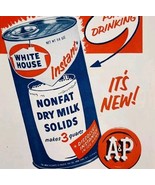1956 White House Dry Milk Solids Instant Advertisement Vintage Cooking D... - $375.29 MXN