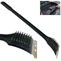 1 BBQ Grill Brush Scraper for Barbeque Steel Bristles Long Handle Heavy ... - $21.99