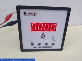 Rudolf R-DM200-A96 Digital Ammeter 5A Class 1.0 220VAC RDM200A96 Fuji Br... - $496.00