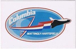 Postcard Crew Insignia NASA Space Shuttle Columbia Mattingly Hartsfield - $3.95