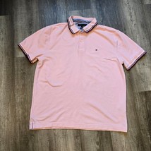 Tommy Hilfiger Polo Shirt Pink Mens Size Extra Large Short Sleeve Tommy Trim - £15.66 GBP