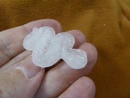 (Y-SNAK-FL-576) white quartz crystal SNAKE SIDEWINDER FIGURINE GEMSTONE ... - $18.69