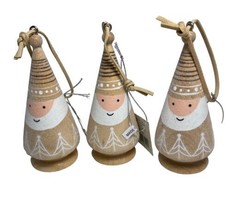 Midwest Tan Santa Finial Ornament for Tabletop or Tree nwt Sold As Is 3pc - £11.45 GBP