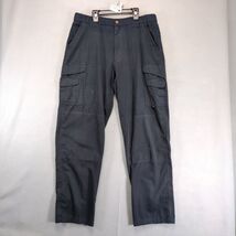 Tru-Spec Tactical Cargo Pants Mens 36x33 Black Ripstop Adj Waist Reinfor... - $22.00