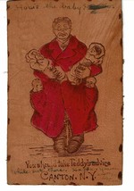 Vintage 1906 You should take Teddy&#39;s advice Canton NY Leather Postcard babies - £11.67 GBP