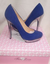 First Love By Penny Loves Kenny Royal Blue Pumps Size 8.5 new - £40.69 GBP