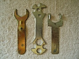 Vintage Mixed Lot Of 3 Small Bicycle / Small Engine Wrenches &quot; GREAT COL... - £14.59 GBP