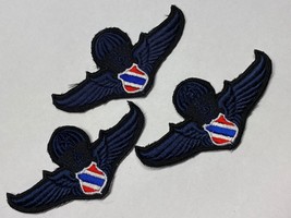 Thailand, Parachutist, Parawings, Police, Airborne, Cloth, Group Of 3, On Blue - £15.57 GBP