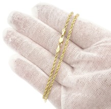 2mm Rope Chain Necklace 10k Gold Diamond Cut - £119.97 GBP+