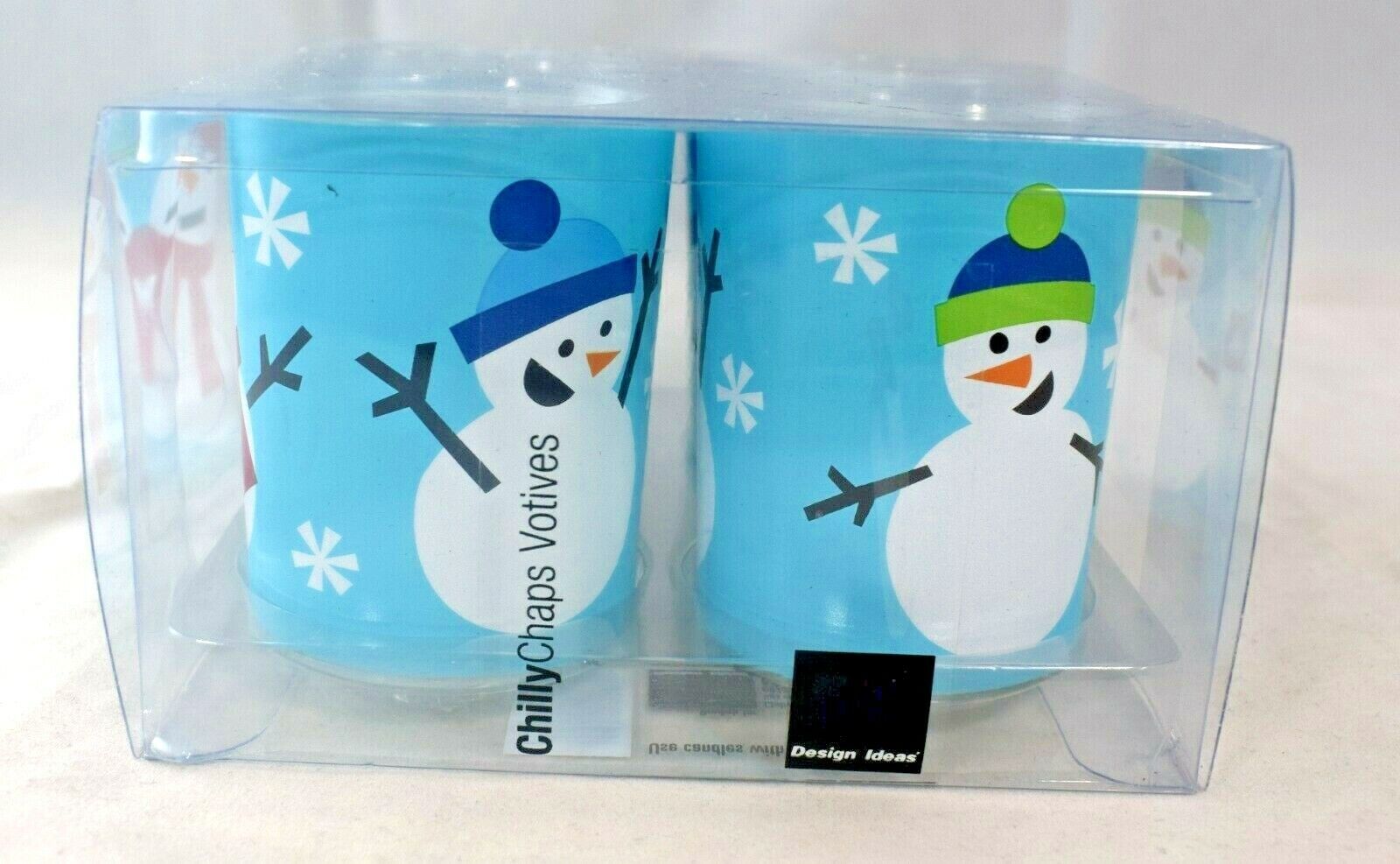 Design Ideas Chilly Chaps Votives Snowman Glass Votive Candle Holders 4 pack - $16.52