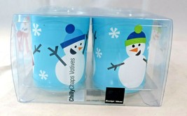 Design Ideas Chilly Chaps Votives Snowman Glass Votive Candle Holders 4 ... - £13.06 GBP