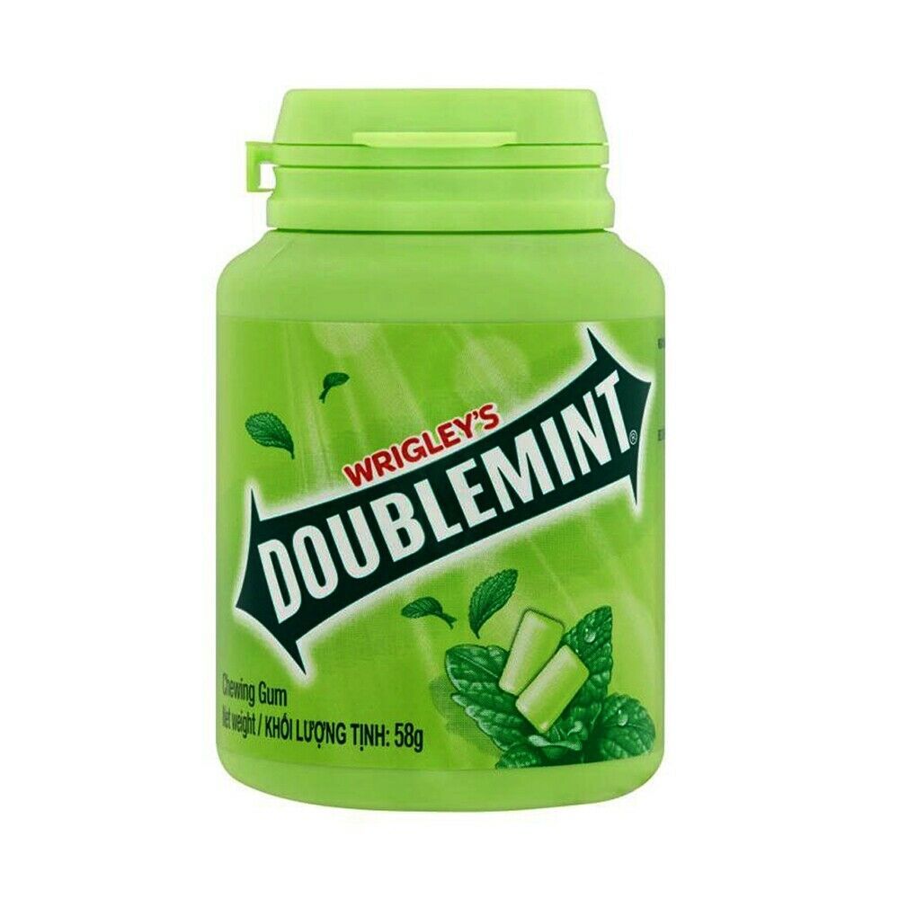 Mint Chewing WRIGLEYS DOUBLEMINT GUM Bottle for HEALTHY GUMS BREATH X 2 Bottles - $11.58