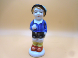 Vintage Occupied Japan Hand painted Boy Salt Shaker set 4 3/8&quot; Tall - £4.63 GBP