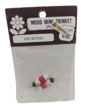 Vintage Frank's Nursery - Mini Nutcracker Trinket - 1" Wood Necklace Charm - New - £9.65 GBP