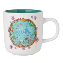 Faith Inspirational Coffee Mug Stoneware 14 oz 4&quot; High Izzy and Oliver - €12,89 EUR