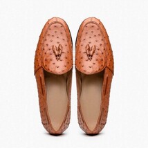 Aubiere Genuine Ostrich Quill Dress Loafer Cognac image 5